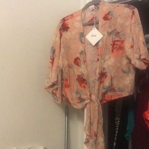 Selfie Leslie tie front shirt